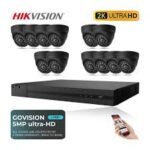 Hikvision 5mp 6 Cameras Hybrid Light Security System