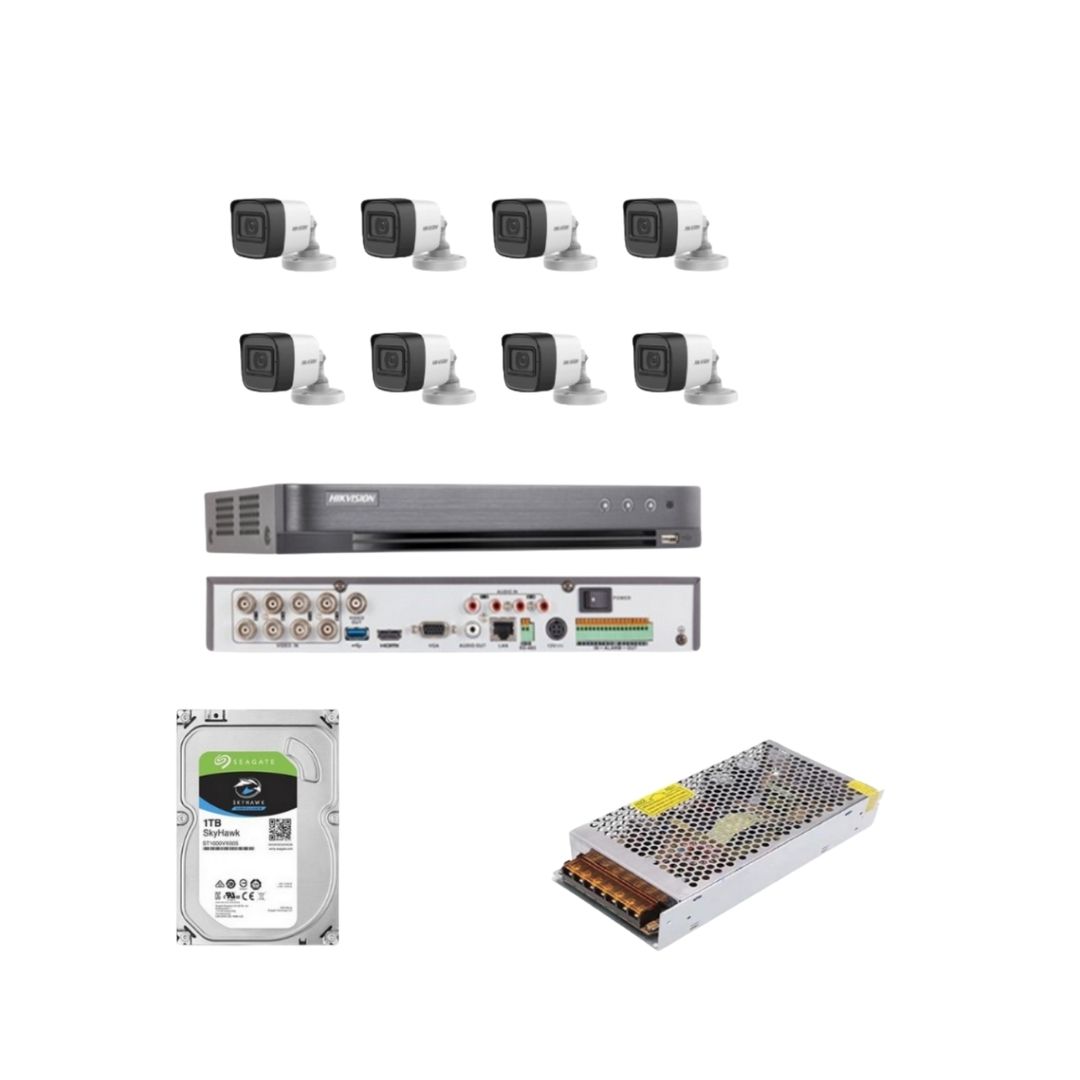 Hikvision 5mp 8 Cameras ColorVU Security System