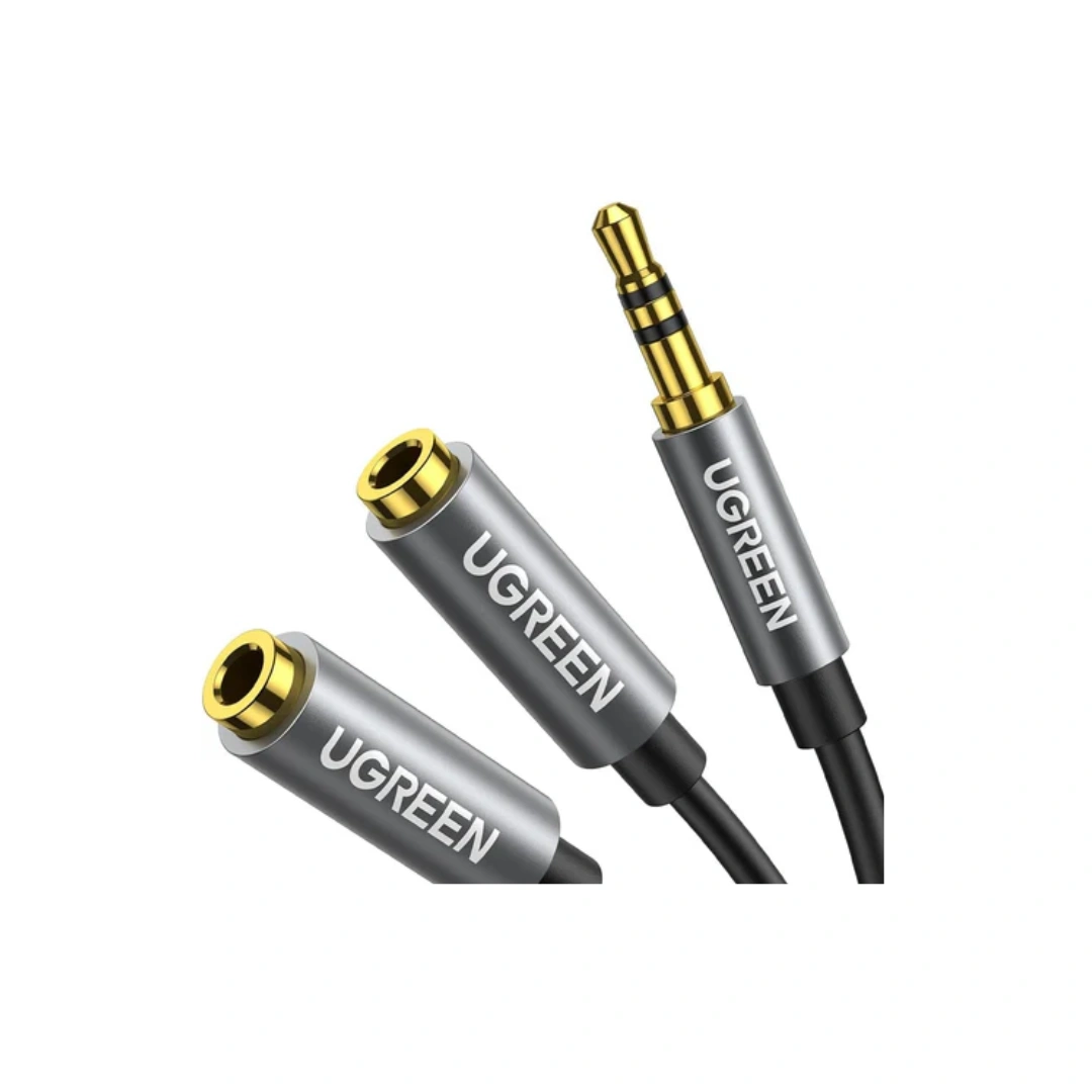 UGREEN (10532) Headphone Splitter 3.5mm Audio Stereo Y Splitter Aux Extension Cable Male to Female Dual Headphone Jack Adapter for Earphone